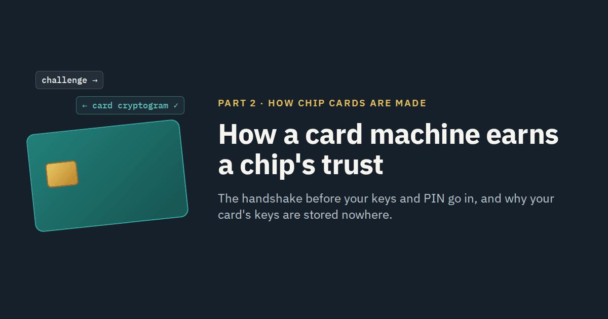 A personalisation machine and a chip exchanging challenges